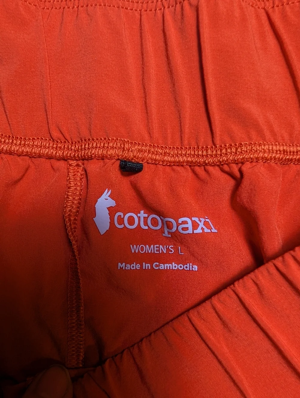 Cotopaxi Woman's LargeElastic Waist Orange Shorts - Picture 3 of 8